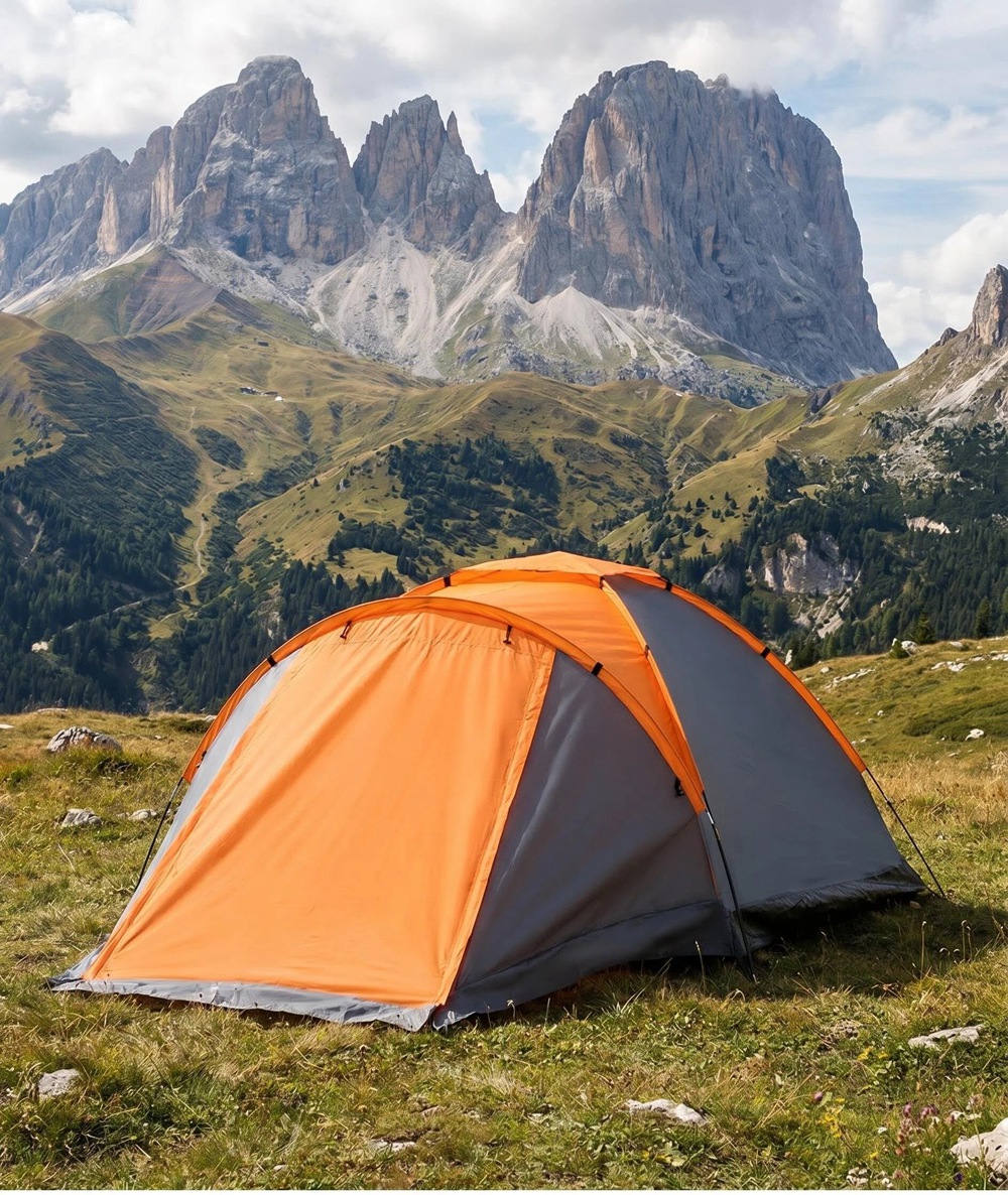 Large Capacity Outdoor Family Camping Tent for 3-4 Persons – Waterproof Mountaineering & Emergency Tunnel Tent
